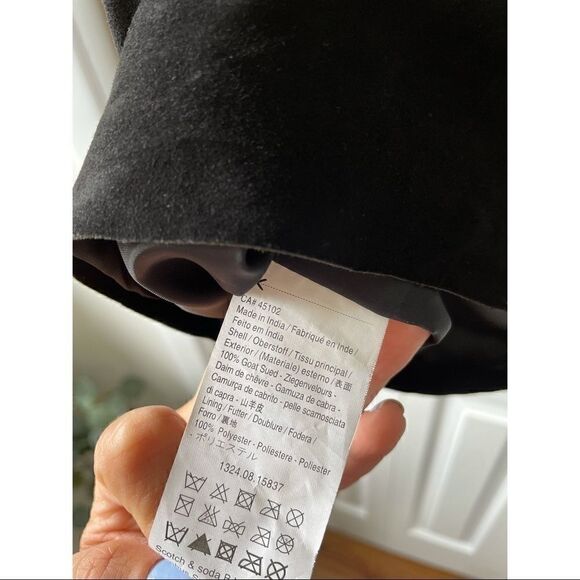 Maison Scotch Suede & Fringe Blouse Top - Picture 2 of 5